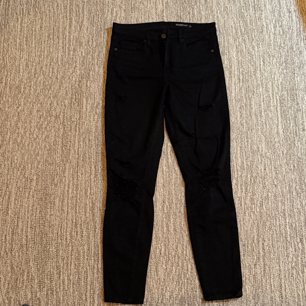 Blank NYC Black Skinny Ripped Jeans